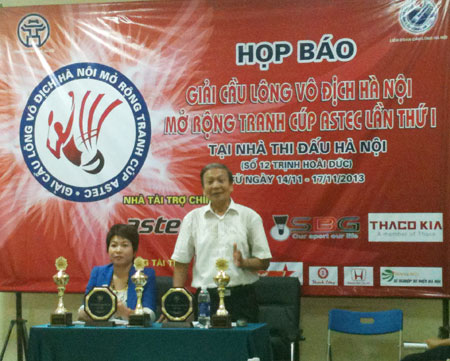 Hanoi Open Badminton Tour ASTEC Cup to begin November 14